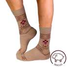 Μάλλινες κάλτσες MERINO ETHNO - μπεζ
