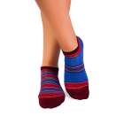 Șosete scurte din Bambus cu Dungi - Abastru