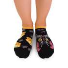 Arty κοντές βαμβακερές κάλτσες με μαύρη γάτα