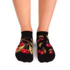 Κοντές κάλτσες Arty Socks με Κεράσια - Μαύρο