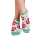 Șosete scurte din Bambus cu Maci - Bej