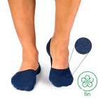 Socquettes Invisibles Lin Bleu foncé