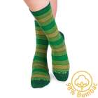 Șosete cu 98% Bumbac cu Dungi - Verde