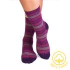 Chaussettes Coton pur Rayures Rose