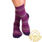 Șosete cu 98% Bumbac cu Dungi - Roz