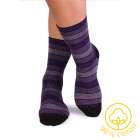 Chaussettes Coton pur Rayures Violet