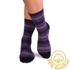 Șosete cu 98% Bumbac cu Dungi - Mov