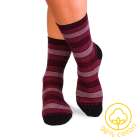 Chaussettes Coton pur Rayures Bordeaux