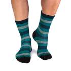 Chaussettes Coton pur Rayures Turquoise