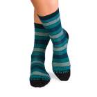 Chaussettes Coton pur Rayures Turquoise