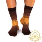 Чорапи с 98% Памук Щрихи - Кафяв