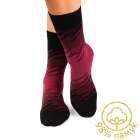 Чорапи с 98% Памук Щрихи - Бордо