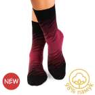 Чорапи с 98% Памук Щрихи - Бордо