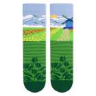 Arty Socks șosete cu Lalele și Mori de Vânt - Verde