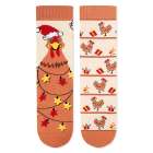 Arty Socks Коледни чорапи с Кокошка - Екрю