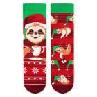 Arty Socks Коледни чорапи с Ленивец - Червен