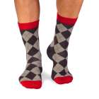 Κάλτσες μπαμπού με Ρόμβους - ανθρακί