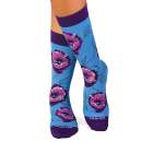 Κάλτσες μπαμπού με Παπαρούνες - μπλε