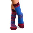 Șosete Fine din Bambus cu Dungi - Albastru