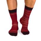 Șosete Fine din Bambus cu Dungi - Vișiniu