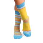 Șosete Fine din Bambus cu Dungi - Lime