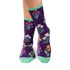 Chaussettes Coton fin Herbes Violet