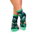 Chaussettes Courtes Coton fin Herbes Vert foncé