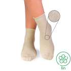 Chaussettes Courtes Lin Ecru