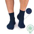 Chaussettes Courtes Lin Bleu foncé