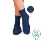 Chaussettes Courtes Lin Bleu foncé