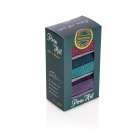 Κουτί με 3 ζευγάρια κάλτσες από 98% βαμβάκι με Ρίγες - Τυρκουάζ, Μπορντό, Ροζ