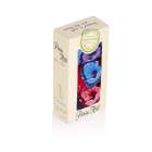 Cutie cu 3 perechi de șosete Fine din Bambus cu Maci - Roșu, Albastru, Albastru închis