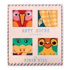 Κουτί με 4 ζευγάρια Βαμβακερές κάλτσες Ζούγκλα