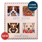 Cutie cu 4 Perechi de Șosete Arty Socks Câini v2