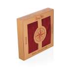 Coffret Laine mérinos Femme Bonnet + Écharpe + Chaussettes Côtes Bordeaux