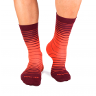 Șosete din Bambus Grad Lines - Portocaliu-Vișiniu