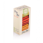 Cutie cu 3 perechi de șosete din Bambus cu Dungi - Lime, Portocaliu, Galben