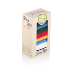 Cutie cu 3 perechi de șosete din Bambus cu Dungi - Bej, Negru, Galben