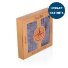 Cutie cu căciulă, fular și șosete din Lână Merinos - Gri