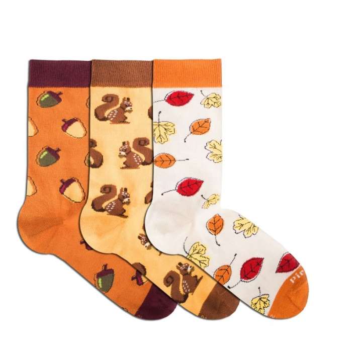 Lot De 5 Paires De Chaussettes Thème Automnal / Citrouille