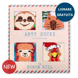 Cutie cu 4 perechi de șosete Arty Socks Animaluțe de Crăciun