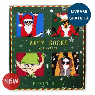 Cutie cu 4 perechi de șosete Arty Socks - Crăciun Vesel