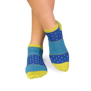 Къси Бамбукови чорапи на Рингели и Точки - Син