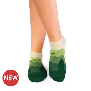 Κοντές κάλτσες από λεπτό βαμβάκι Πτήση - Πράσινο 