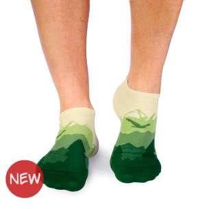 Κοντές κάλτσες από λεπτό βαμβάκι Πτήση - Πράσινο 