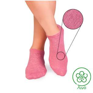 Κοντές λινές κάλτσες - ροζ