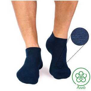Κοντές λινές κάλτσες - σκούρο μπλε