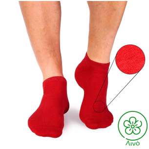 Κοντές λινές κάλτσες - κόκκινο
