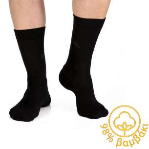 Κάλτσες από 98% βαμβάκι - μαύρο