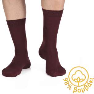 Κάλτσες από 98% βαμβάκι - μπορντό